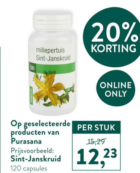 Purasana   voedingssupplement folder aanbieding bij  Holland & Barrett - details