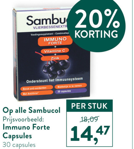 Sambucol   voedingssupplement folder aanbieding bij  Holland & Barrett - details