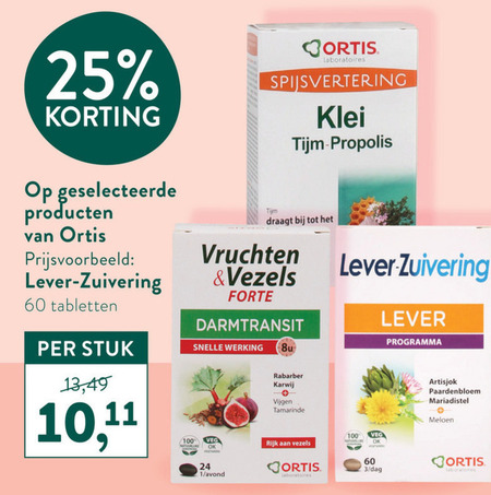 Ortis   voedingssupplement folder aanbieding bij  Holland & Barrett - details