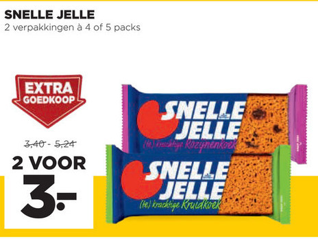 Snelle Jelle   ontbijtkoekreep folder aanbieding bij  Jumbo - details