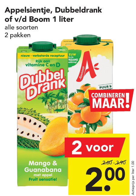 Van de Boom   fruitdrank folder aanbieding bij  Deen - details