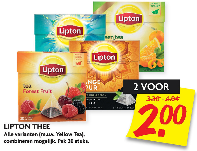 Lipton   thee folder aanbieding bij  Dekamarkt - details