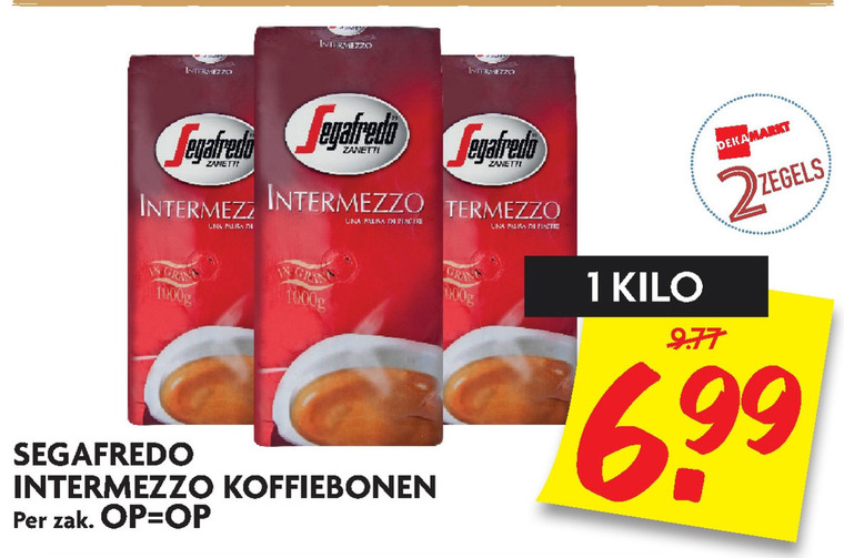 Segafredo   koffiebonen folder aanbieding bij  Dekamarkt - details