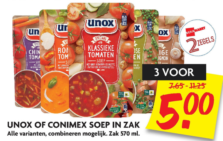 Unox   soep folder aanbieding bij  Dekamarkt - details