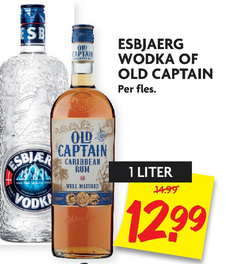 Old Captain   rum, wodka folder aanbieding bij  Dekamarkt - details