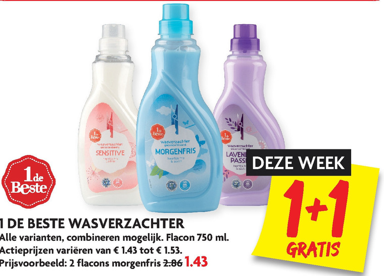 1 De Beste   wasverzachter folder aanbieding bij  Dekamarkt - details