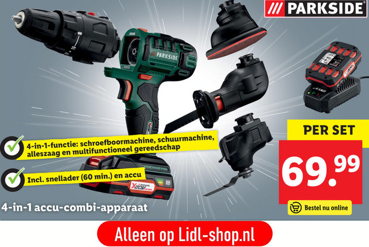 Parkside   accuboormachine, alleszaag folder aanbieding bij  Lidl - details