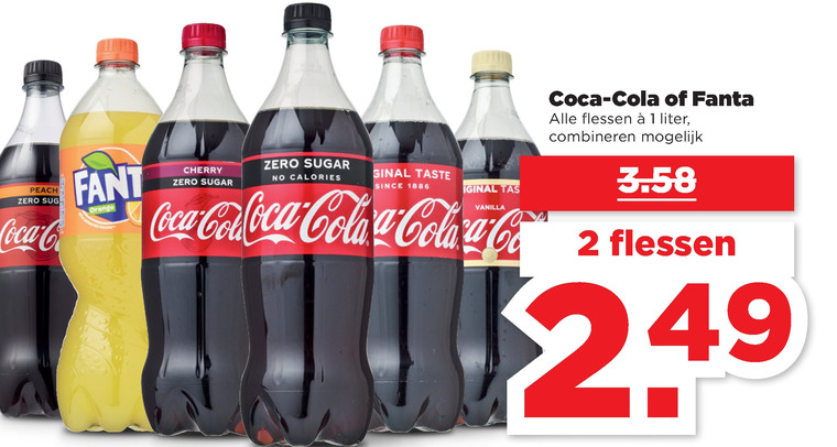 Coca-Cola   frisdrank, cola folder aanbieding bij  Plus - details