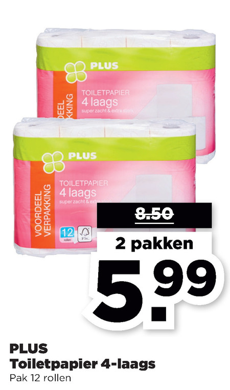 Plus Huismerk   toiletpapier folder aanbieding bij  Plus - details