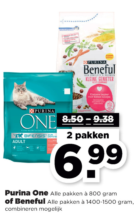 One   hondenvoer, kattenvoer folder aanbieding bij  Plus - details