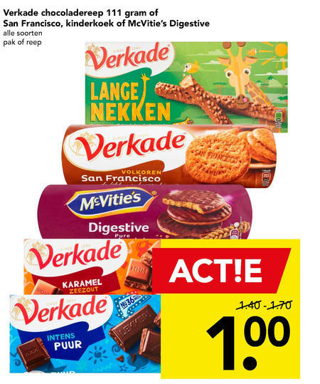 McVities   chocolade, kinderbiscuit folder aanbieding bij  Deen - details