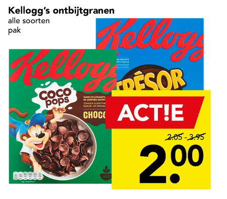 Kellogs   cereals folder aanbieding bij  Deen - details