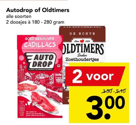 Autodrop   snoep, drop folder aanbieding bij  Deen - details