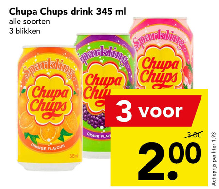 Chupa Chups   frisdrank folder aanbieding bij  Deen - details