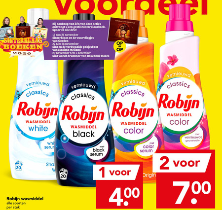 Robijn   wasmiddel folder aanbieding bij  Deen - details