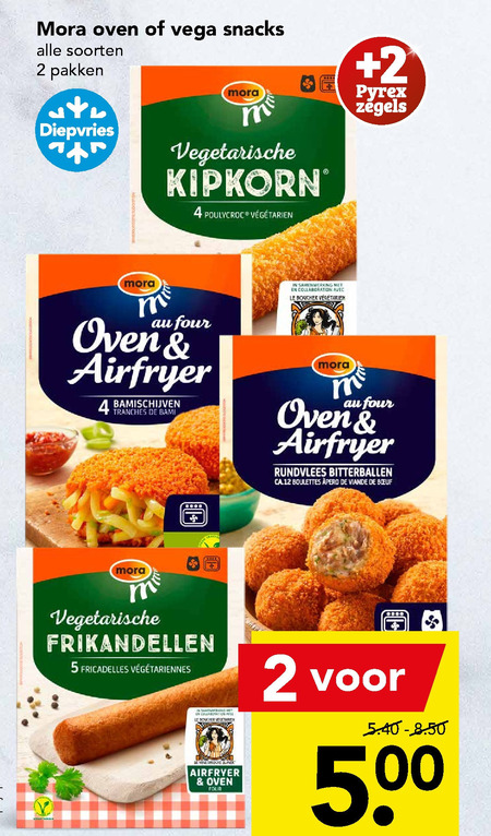 Mora   bitterballen, frikandellen folder aanbieding bij  Deen - details