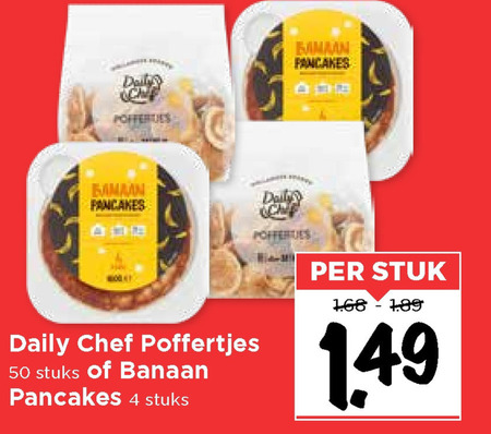 Daily Chef   pannenkoek, poffertjes folder aanbieding bij  Vomar - details