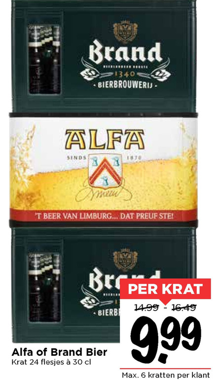 Brand   krat bier folder aanbieding bij  Vomar - details