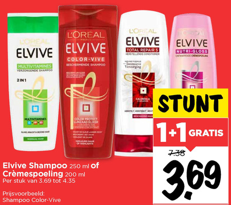 Elvive   shampoo, conditioner folder aanbieding bij  Vomar - details