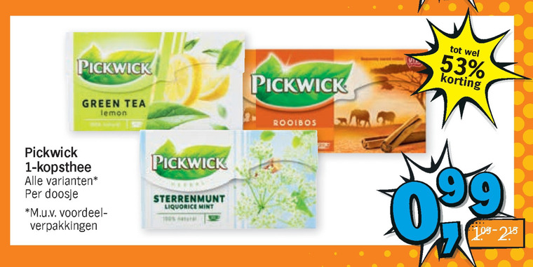 Pickwick   thee folder aanbieding bij  Albert Heijn - details