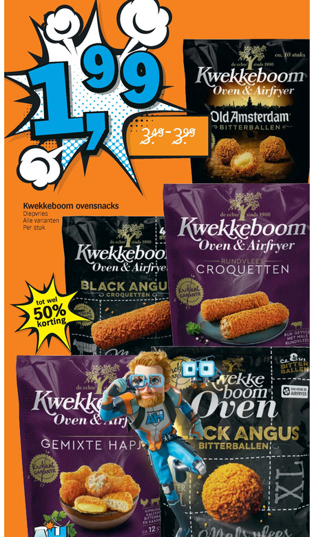 Kwekkeboom   bitterballen, kroket folder aanbieding bij  Albert Heijn - details