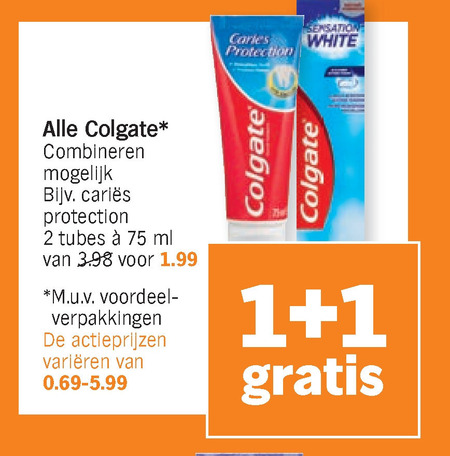 Colgate   tandpasta folder aanbieding bij  Albert Heijn - details