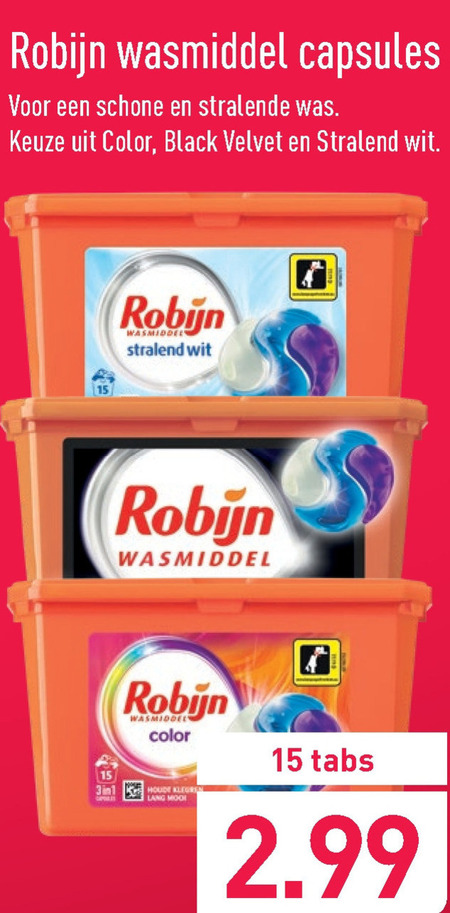 Robijn   wasmiddel folder aanbieding bij  Aldi - details