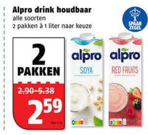 Alpro   drinkyoghurt folder aanbieding bij  Poiesz - details