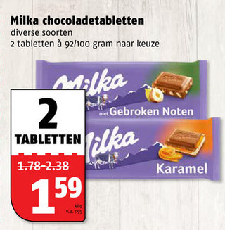 Milka   chocolade folder aanbieding bij  Poiesz - details