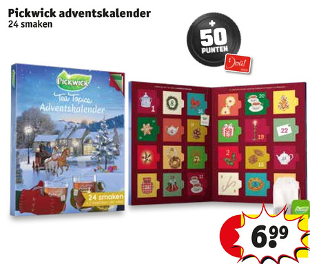 Pickwick   thee, adventskalender folder aanbieding bij  Kruidvat - details