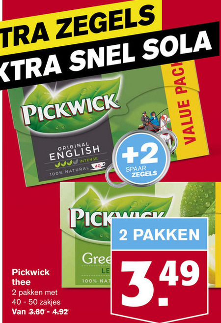 Pickwick   thee folder aanbieding bij  Hoogvliet - details