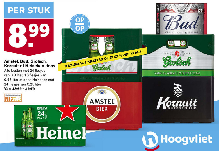 Grolsch Kornuit   krat bier folder aanbieding bij  Hoogvliet - details