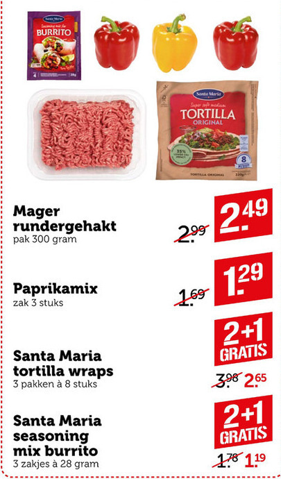 Santa Maria   paprika, rundergehakt folder aanbieding bij  Coop - details