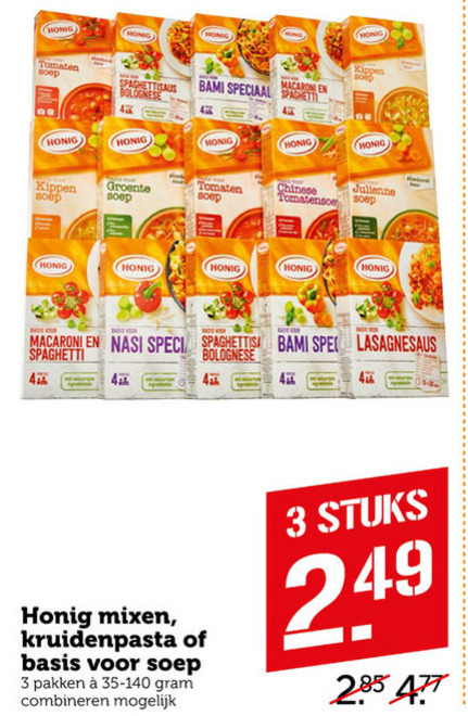 Honig   maaltijdmix, soep folder aanbieding bij  Coop - details