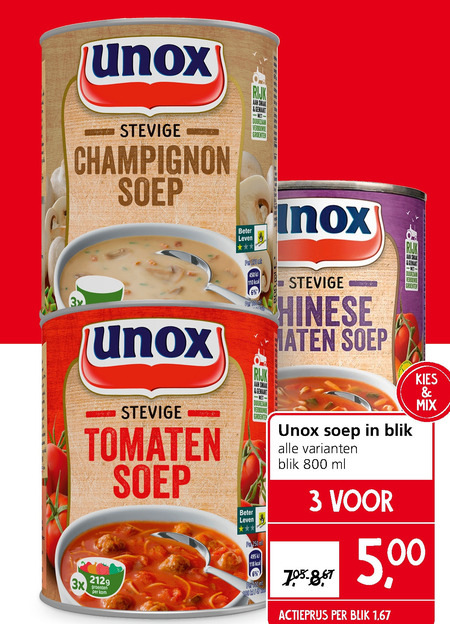 Unox   soep folder aanbieding bij  Jan Linders - details