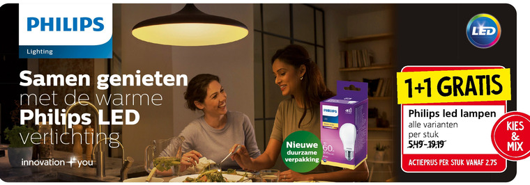 Philips   led lamp folder aanbieding bij  Jan Linders - details