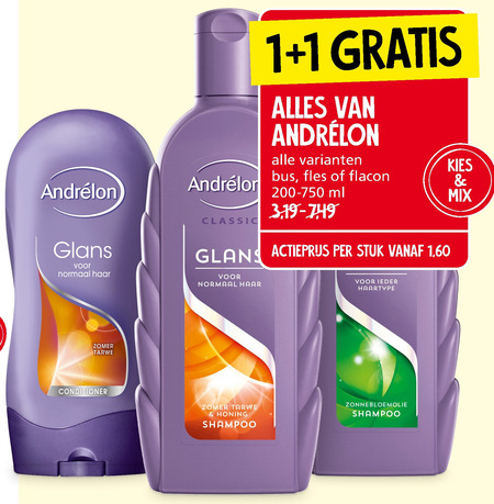 Andrelon   shampoo, conditioner folder aanbieding bij  Jan Linders - details