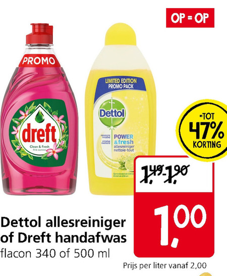 Dettol   allesreiniger, afwasmiddel folder aanbieding bij  Jan Linders - details