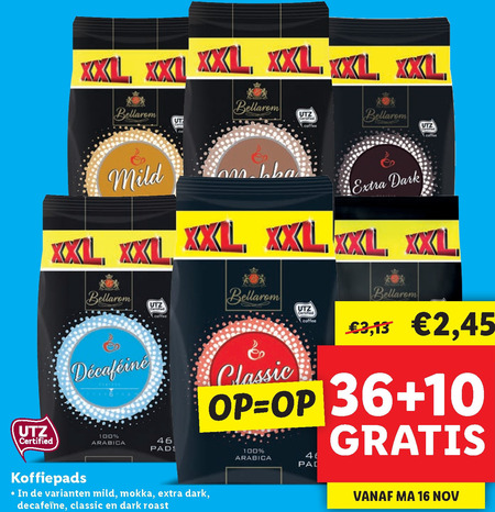 Bellarom   koffiepad folder aanbieding bij  Lidl - details