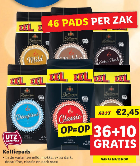 Bellarom   koffiepad folder aanbieding bij  Lidl - details