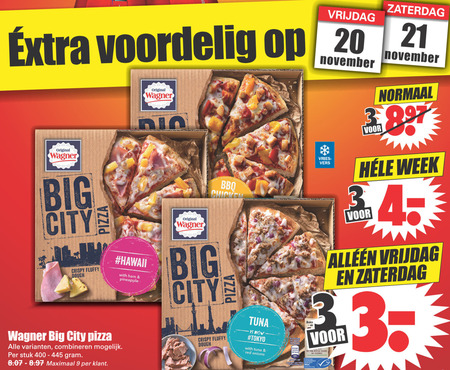 Wagner   diepvriespizza folder aanbieding bij  Dirk - details