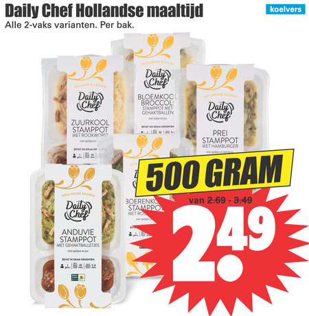 Daily Chef   hollandse kant en klaar maaltijd folder aanbieding bij  Dirk - details