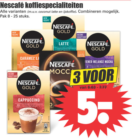 Nescafe   oploskoffie folder aanbieding bij  Dirk - details