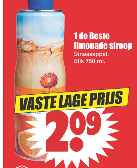 1 De Beste   limonadesiroop folder aanbieding bij  Dirk - details