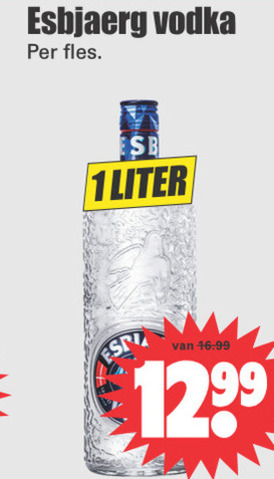 Esbjaerg   wodka folder aanbieding bij  Dirk - details