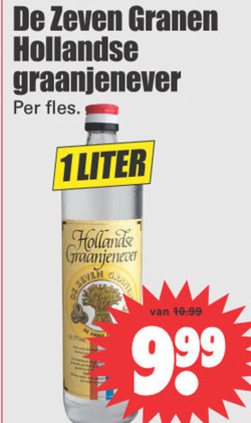 De zeven granen   jenever folder aanbieding bij  Dirk - details