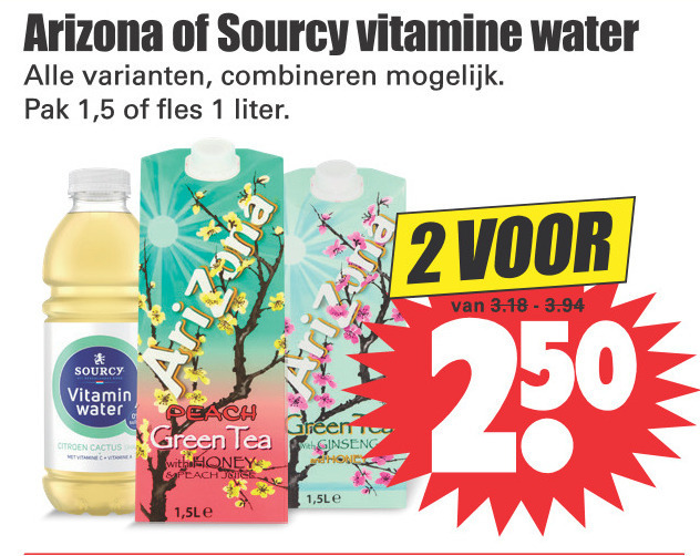 Arizona   fruitdrank folder aanbieding bij  Dirk - details