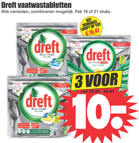 Dreft   vaatwasmiddel folder aanbieding bij  Dirk - details