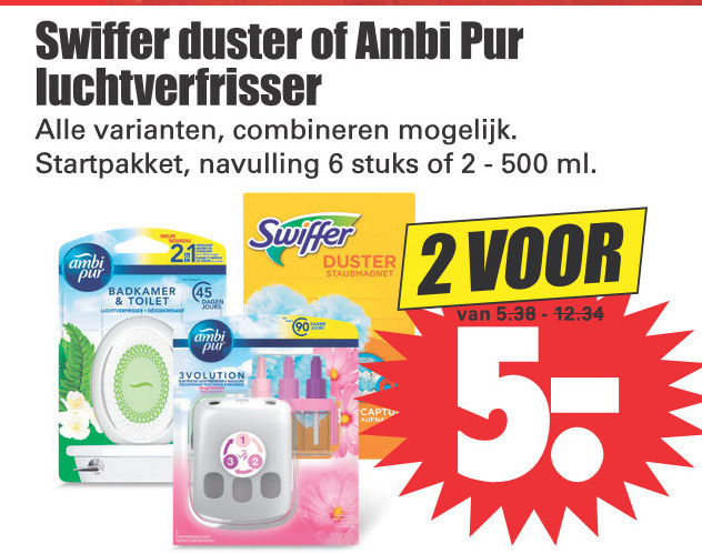 Ambi Pur   luchtverfrisser, duster folder aanbieding bij  Dirk - details