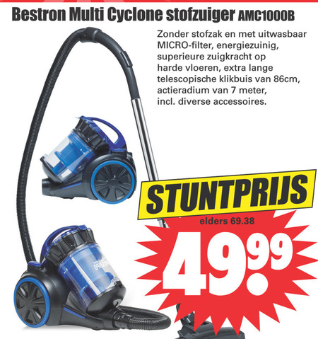 Bestron   stofzuiger folder aanbieding bij  Dirk - details